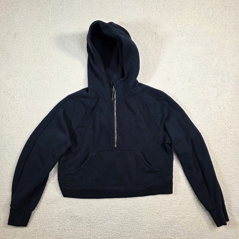 Lululemon Scuba Oversized Half Zip Hoodie Blue Navy Women’s Size XS/S - W3IG3S